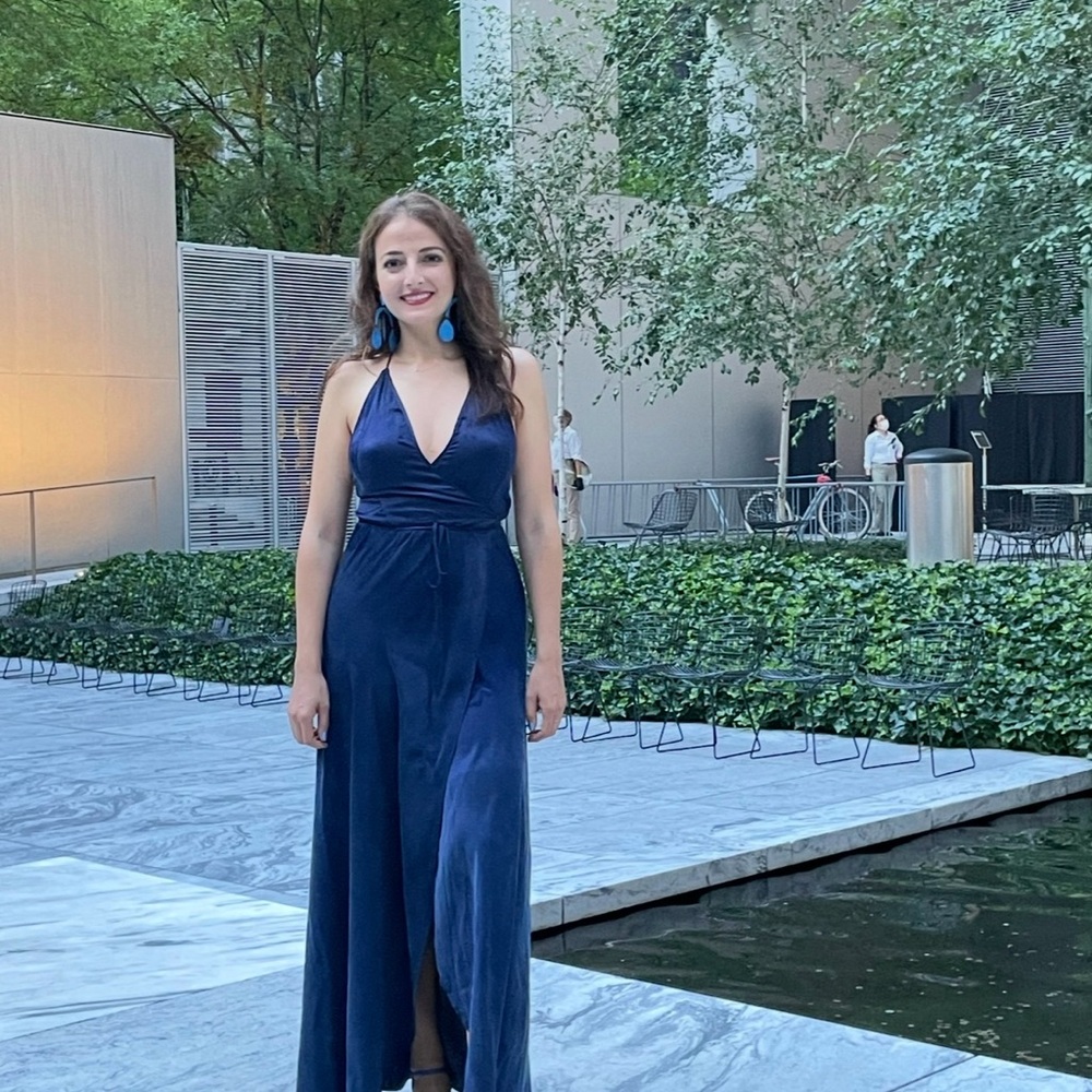 Sleek Navy Maxi Dress
